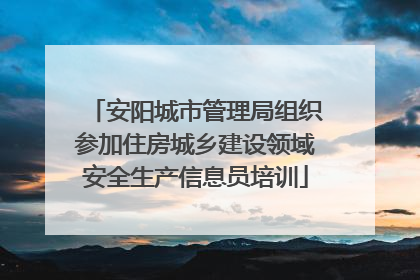 安阳城市管理局组织参加住房城乡建设领域安全生产信息员培训