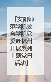 安阳师范学院教育学院党委赴林州开展系列主题党日活动