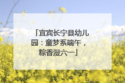 宜宾长宁县幼儿园：童梦系端午，粽香漫六一