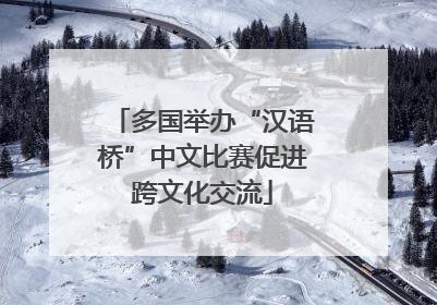 多国举办“汉语桥”中文比赛促进跨文化交流