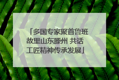 多国专家聚首鲁班故里山东滕州 共话工匠精神传承发展