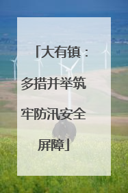 大有镇：多措并举筑牢防汛安全屏障