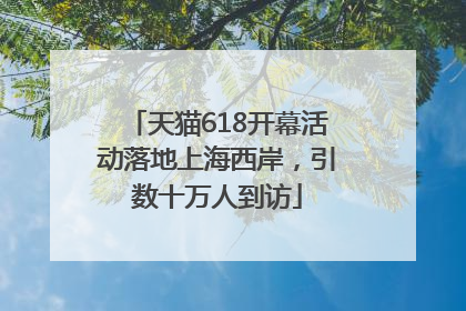 天猫618开幕活动落地上海西岸，引数十万人到访