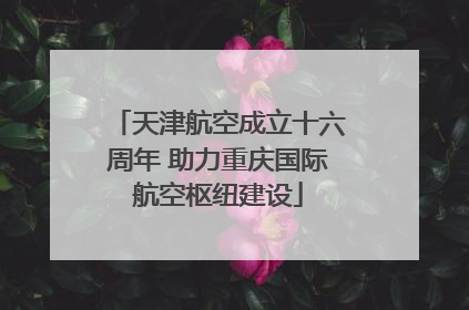 天津航空成立十六周年 助力重庆国际航空枢纽建设