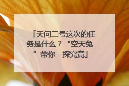 天问二号这次的任务是什么？“空天兔”带你一探究竟