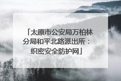 太原市公安局万柏林分局和平北路派出所：织密安全防护网