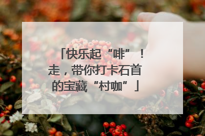 快乐起“啡”！走，带你打卡石首的宝藏“村咖”