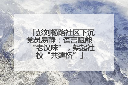 彭刘杨路社区下沉党员易静：语言赋能“老汉味”，架起社校“共建桥”