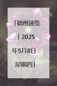 德州速览丨2025年5月8日 星期四