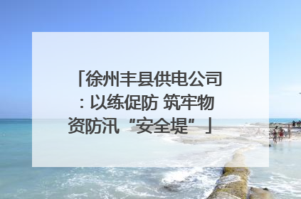 徐州丰县供电公司：以练促防 筑牢物资防汛“安全堤”