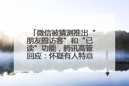 微信被猜测推出“朋友圈访客”和“已读”功能，腾讯高管回应：怀疑有人特意反复翻炒流量