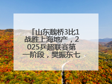山东魏桥3比1战胜上海地产，2025乒超联赛第一阶段，樊振东七战七胜收官
