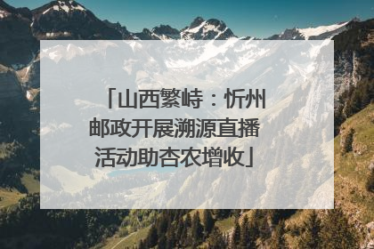 山西繁峙：忻州邮政开展溯源直播活动助杏农增收