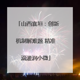 山西襄垣：创新机制解难题 精准滴灌润小微