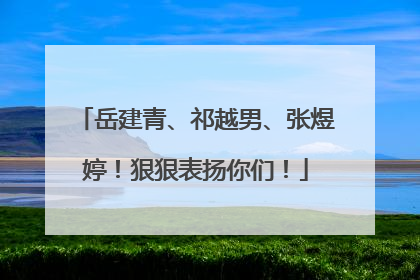 岳建青、祁越男、张煜婷！狠狠表扬你们！