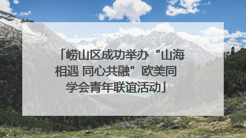 崂山区成功举办“山海相遇 同心共融”欧美同学会青年联谊活动