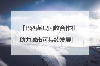 巴西基层回收合作社助力城市可持续发展