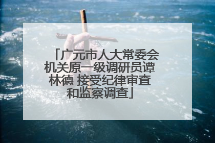广元市人大常委会机关原一级调研员谭林德 接受纪律审查和监察调查