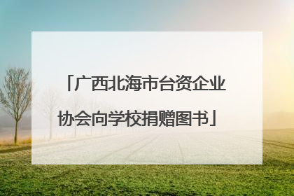 广西北海市台资企业协会向学校捐赠图书