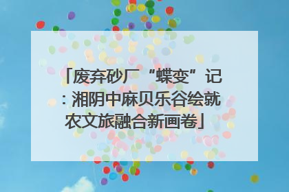 废弃砂厂“蝶变”记：湘阴中麻贝乐谷绘就农文旅融合新画卷
