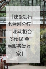 建设银行七台河分行：移动柜台多便民 金融服务暖万家