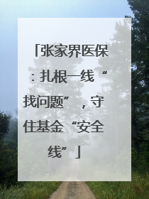 张家界医保：扎根一线“找问题”，守住基金“安全线”