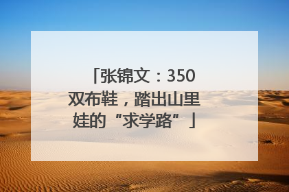 张锦文：350双布鞋，踏出山里娃的“求学路”