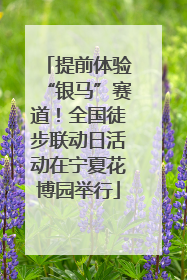 提前体验“银马”赛道！全国徒步联动日活动在宁夏花博园举行