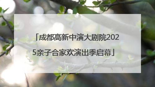 成都高新中演大剧院2025亲子合家欢演出季启幕