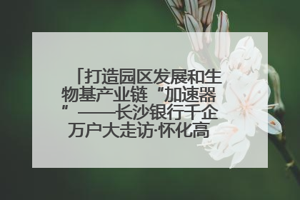 打造园区发展和生物基产业链“加速器”——长沙银行千企万户大走访·怀化高新区、生物基产业链专场活动举行