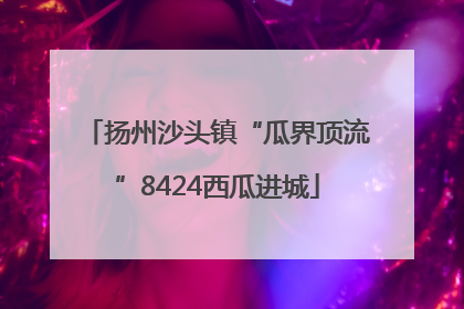 扬州沙头镇“瓜界顶流”8424西瓜进城