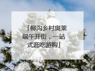 柳沟乡村奥莱端午开街，一站式逛吃游购