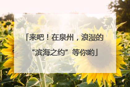 来吧！在泉州，浪漫的“滨海之约”等你哟