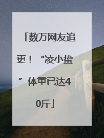 数万网友追更！“凌小蛰”体重已达40斤