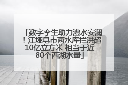 数字孪生助力澧水安澜！江垭皂市两水库拦洪超10亿立方米 相当于近80个西湖水量