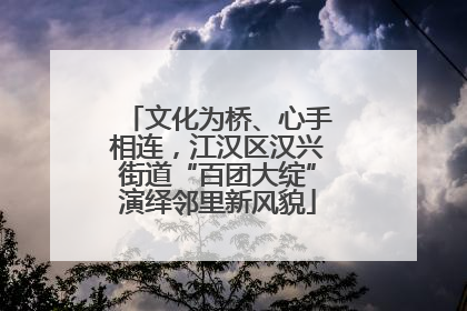 文化为桥、心手相连，江汉区汉兴街道“百团大绽”演绎邻里新风貌