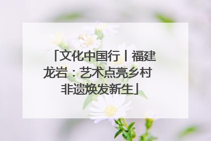 文化中国行丨福建龙岩：艺术点亮乡村 非遗焕发新生