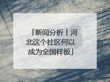 新闻分析丨河北这个社区何以成为全国样板