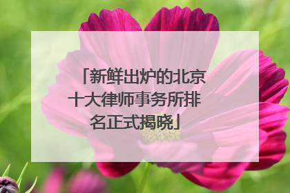 新鲜出炉的北京十大律师事务所排名正式揭晓