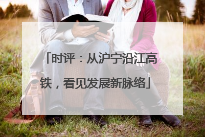 时评：从沪宁沿江高铁，看见发展新脉络
