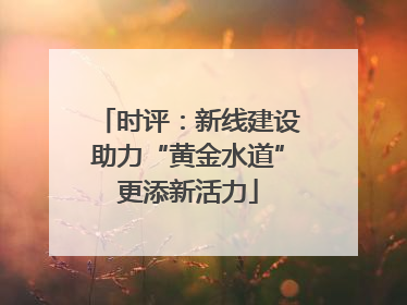 时评：新线建设助力“黄金水道”更添新活力