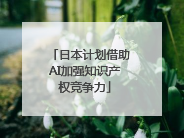 日本计划借助AI加强知识产权竞争力