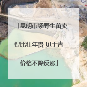 昆明市场野生菌卖得比往年贵 见手青价格不降反涨