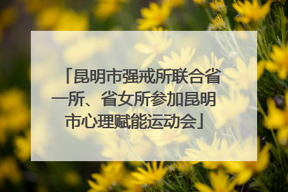 昆明市强戒所联合省一所、省女所参加昆明市心理赋能运动会