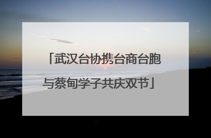 武汉台协携台商台胞与蔡甸学子共庆双节
