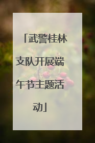 武警桂林支队开展端午节主题活动