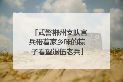 武警郴州支队官兵带着家乡味的粽子看望退伍老兵