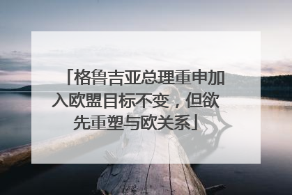 格鲁吉亚总理重申加入欧盟目标不变，但欲先重塑与欧关系