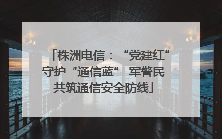 株洲电信：“党建红”守护“通信蓝” 军警民共筑通信安全防线