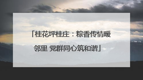 桂花坪桂庄：粽香传情暖邻里 党群同心筑和谐